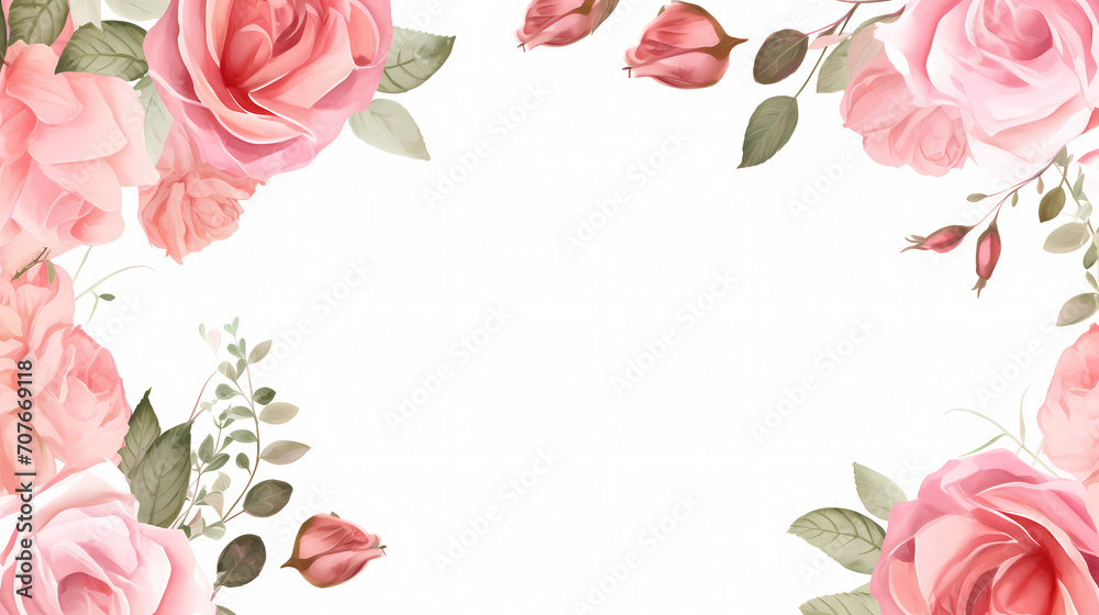 Flower composition background, decorative flower background pattern, floral border background