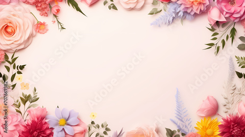 Flower composition background  decorative flower background pattern  floral border background