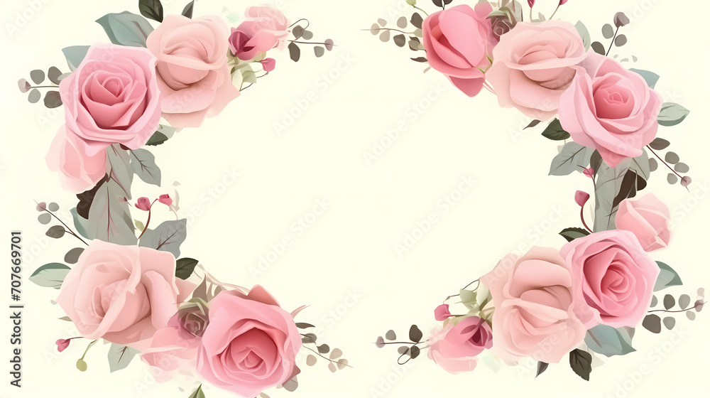 Flower composition background, decorative flower background pattern, floral border background