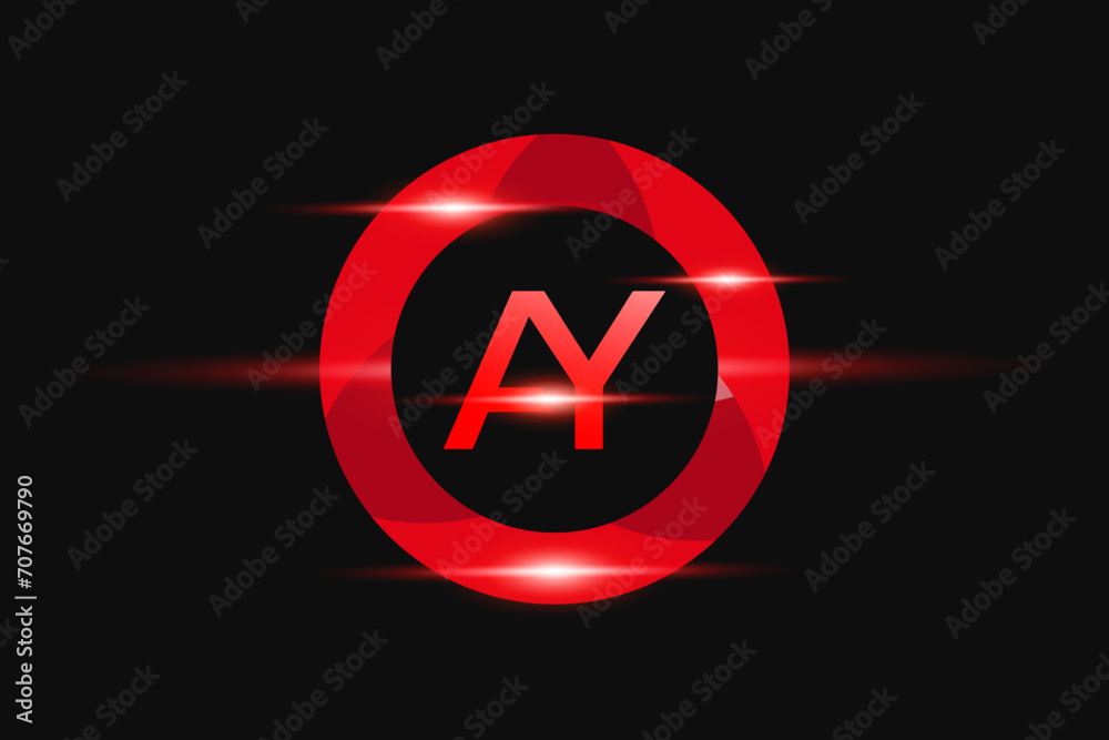 AY Red logo Design. Vector logo design for business AY Red logo Design. Vector logo design for business