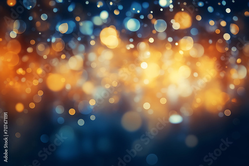 Dark Blurred Christmas Lights Background