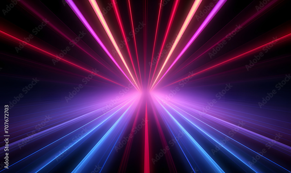 Neon futuristic flashes on black background. Motion light lines backdrop. Multicolored hyperspace tunnel for banners, postcards, illustrations. Neon futuristic flashes on black background. Motion light lines backdrop. Multicolored hyperspace tunnel for banners, postcards, illustrations.