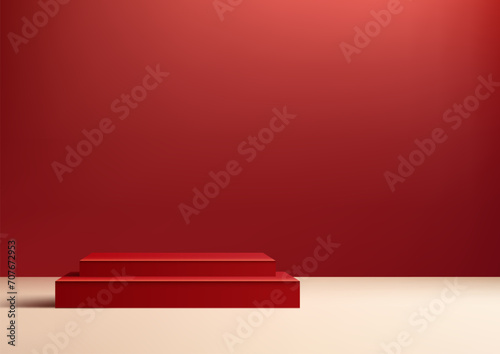 Celebrate in Style, Red Podium Display for Chinese New Year © rarinlada
