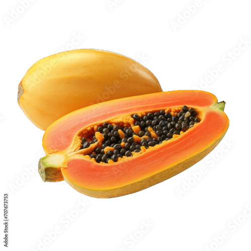 papaya on transparent Background