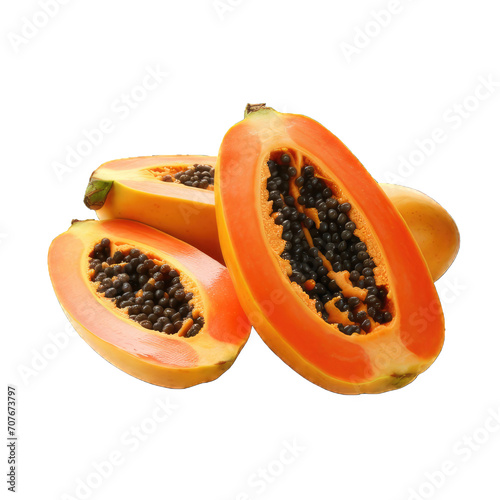 papaya on transparent Background