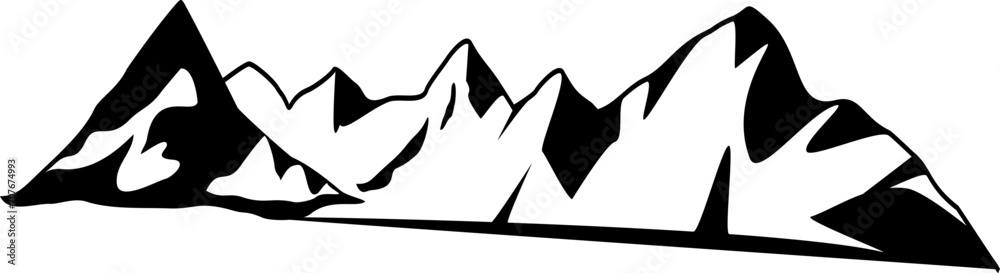 Mountain Silhouette Illustration Mountain Silhouette Illustration