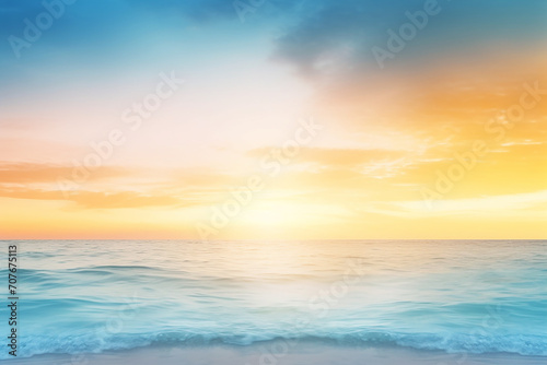 Abstract Blur of Beach with White and Yellow