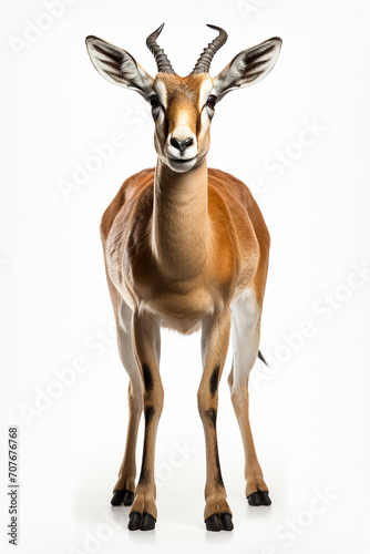 "Elegance Unleashed - Antelope Isolated on White Background"