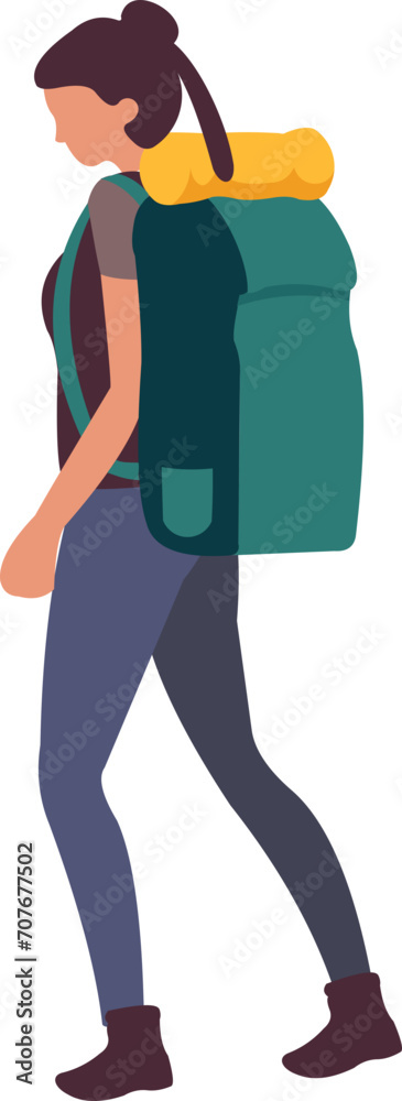 Female Hiker Illustration Female Hiker Illustration