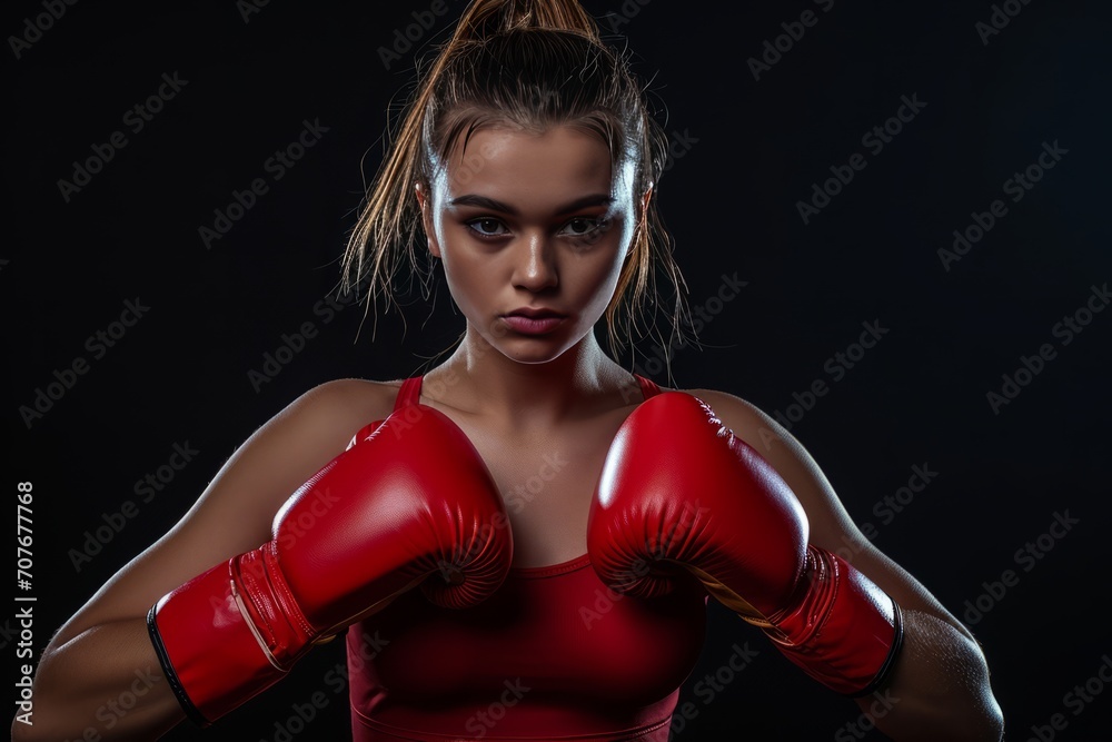Boxing girls are strong because Raijn works out every day generative ai