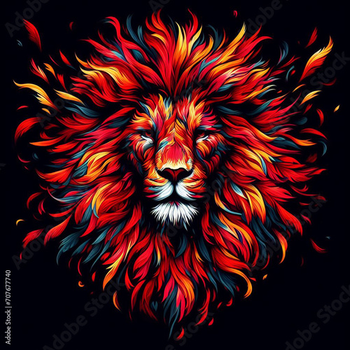 Abstract Lion  Unleashing the Power and Majesty of the King of Beasts