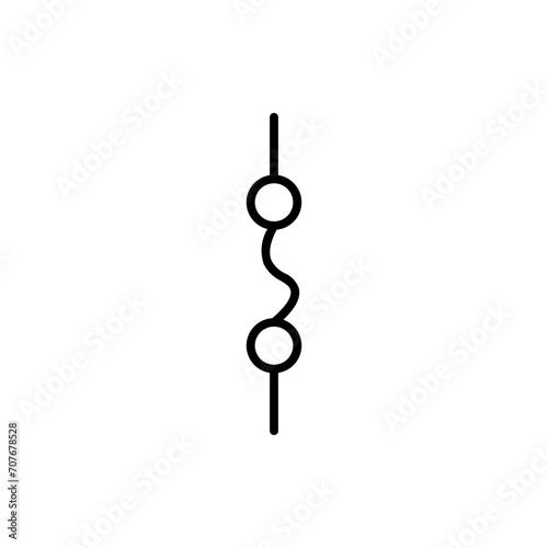 electrical fuse line icon