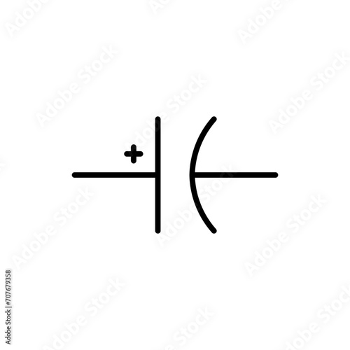 capacitor glyph icon
