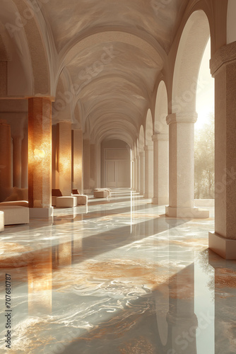 abstract minimalist architecture background   generative ai