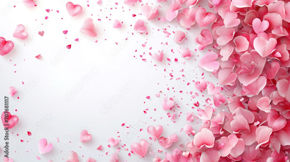 Pink pastel love background with copy space for Valentine's Day or wedding anniversary Pink pastel love background with copy space for Valentine's Day or wedding anniversary