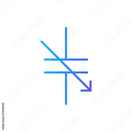 capacitor gradient icon