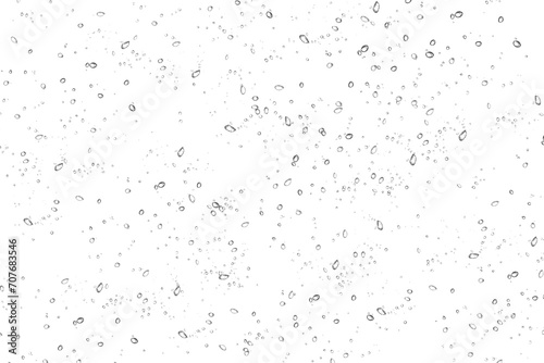 Fototapeta Naklejka Na Ścianę i Meble -  Water drops raindrops rainy mist small droplets drops on transparent transparent background