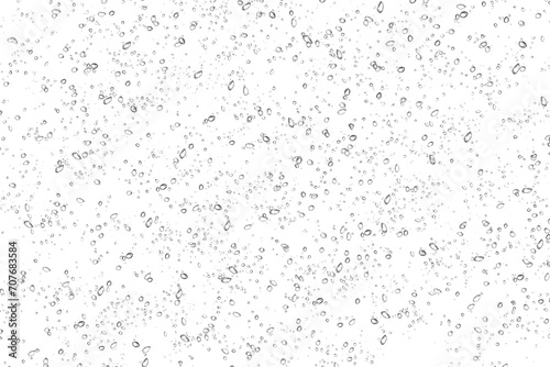 Water drops raindrops rainy mist small droplets drops on transparent transparent background photo