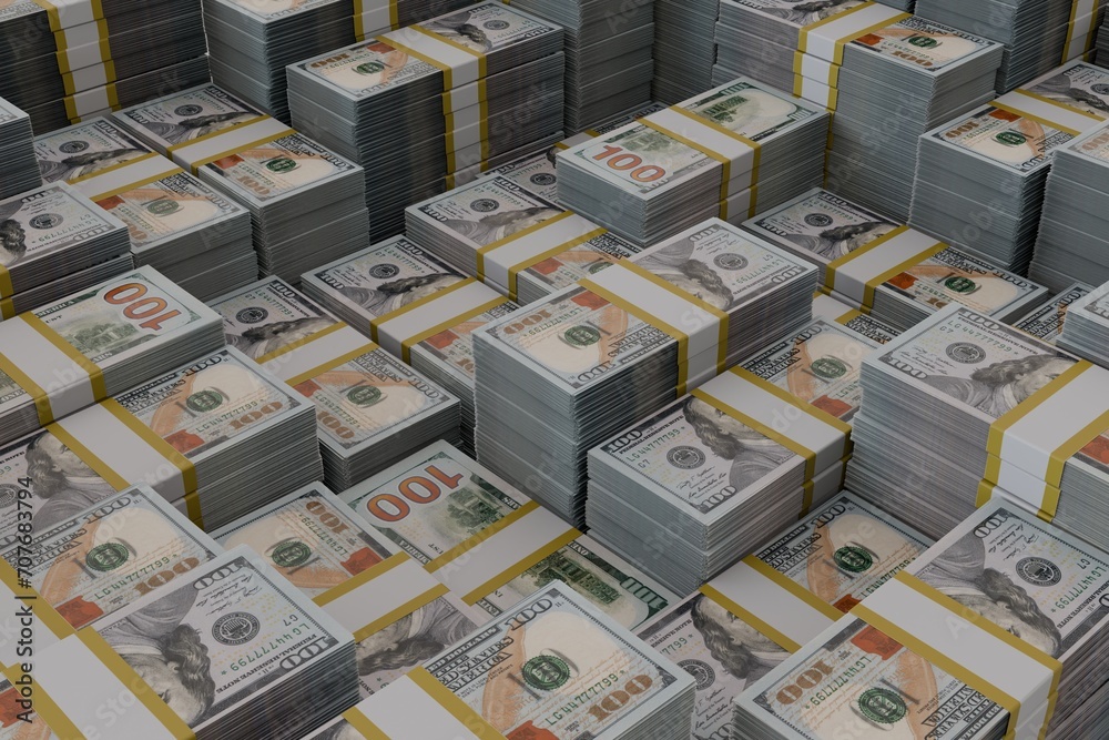 3d stack of money 3d stack of money