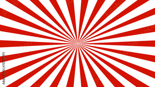 Red and white sunburst background