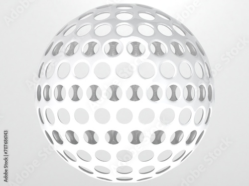 Wireframe Shape Geometric Golf Ball 3D print model