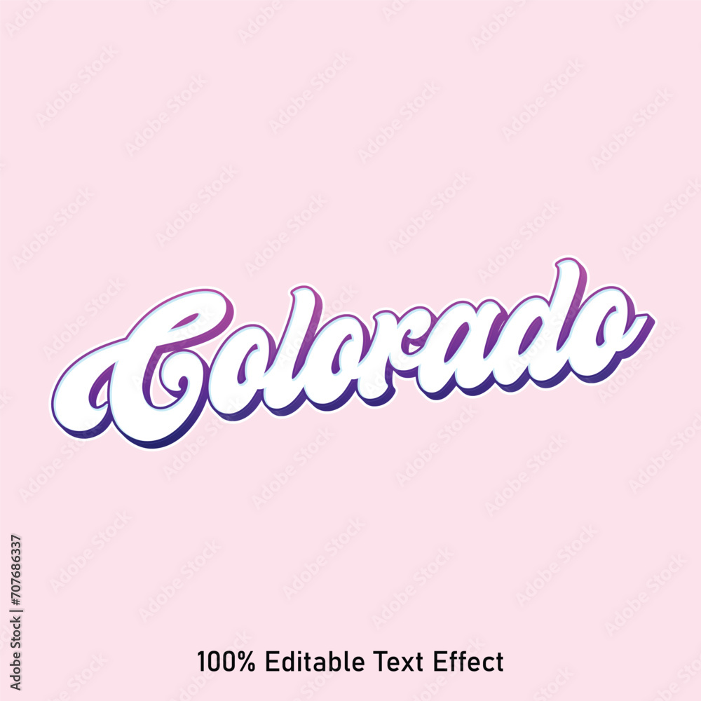 Colorado  text effect vector. Editable college t-shirt design printable text effect vector