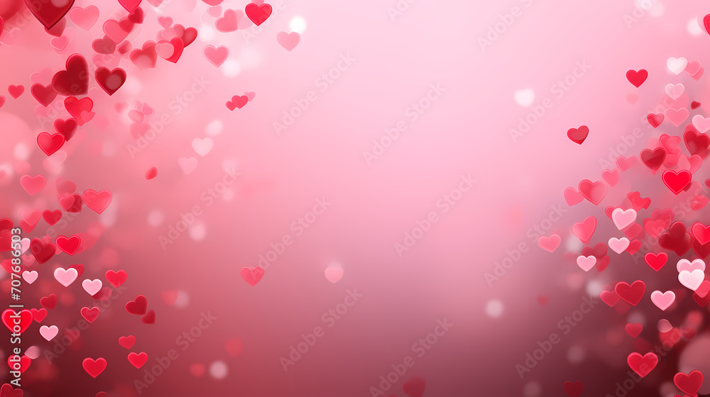 Vibrant Valentine's Day background with red hearts Vibrant Valentine's Day background with red hearts