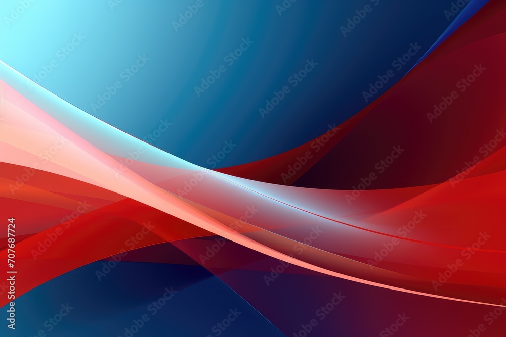 Abstract watercolor background with blue and red splashes with place for your text, for awareness Day, Week or Month - obrazy, fototapety, plakaty 