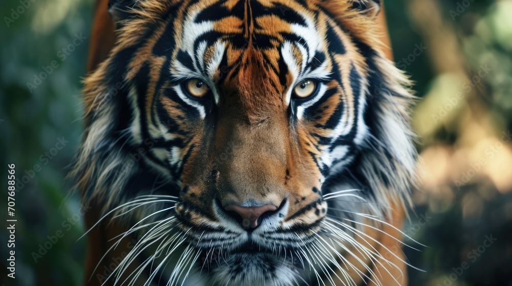 close-up shot of a tiger