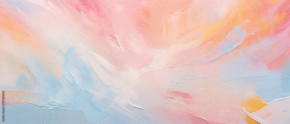 Abstract painting background with pastel positive colors and natural oil paint texture for wallpaper, pattern, art print, and other design elements Abstract painting background with pastel positive colors and natural oil paint texture for wallpaper, pattern, art print, and other design elements