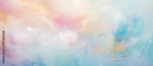 Fototapeta Naklejka Na Ścianę i Meble -  Abstract painting background with pastel positive colors and natural oil paint texture for wallpaper, pattern, art print, and other design elements