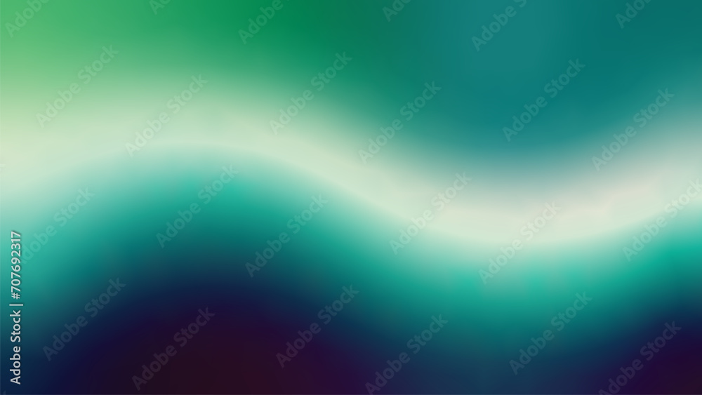 Blurred background, blue green gradient background horizon with space for design, vector illustration