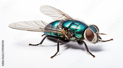 bluebottle fly isolated on white background