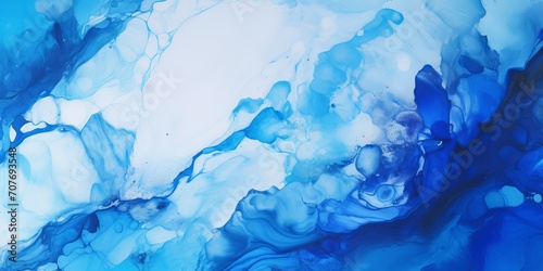 Abstract watercolor paint background with gradient deep blue color and liquid fluid grunge texture for banner design © Ameer
