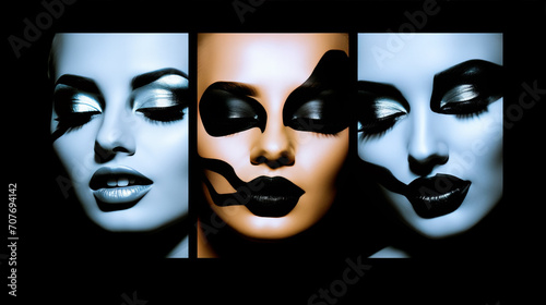 Elegant Portraits, Mesmerizing Transformations of Women Embracing Black Makeup