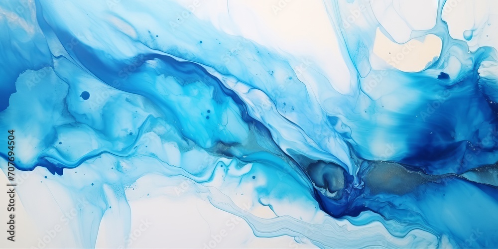 Abstract watercolor paint background with gradient deep blue color and liquid fluid grunge texture for banner design