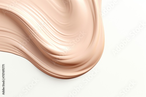 foundation strokes swatches beige cream. isolated on white background.