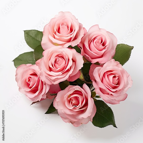 Bunch of rose on white background. congratulations. Valentine s day