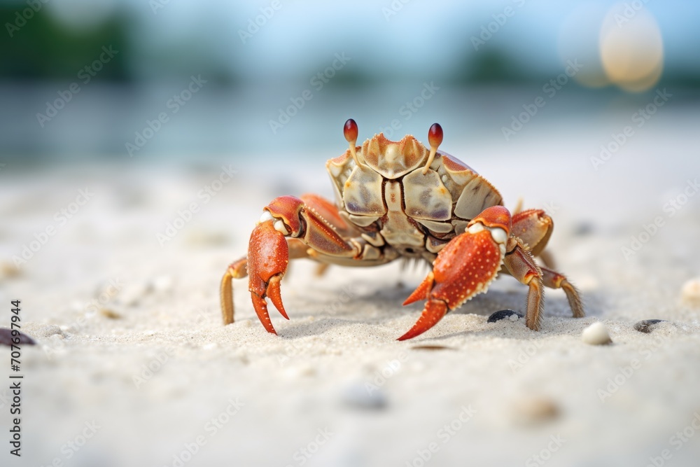 sand crab burrowing in beach sand crab burrowing in beach