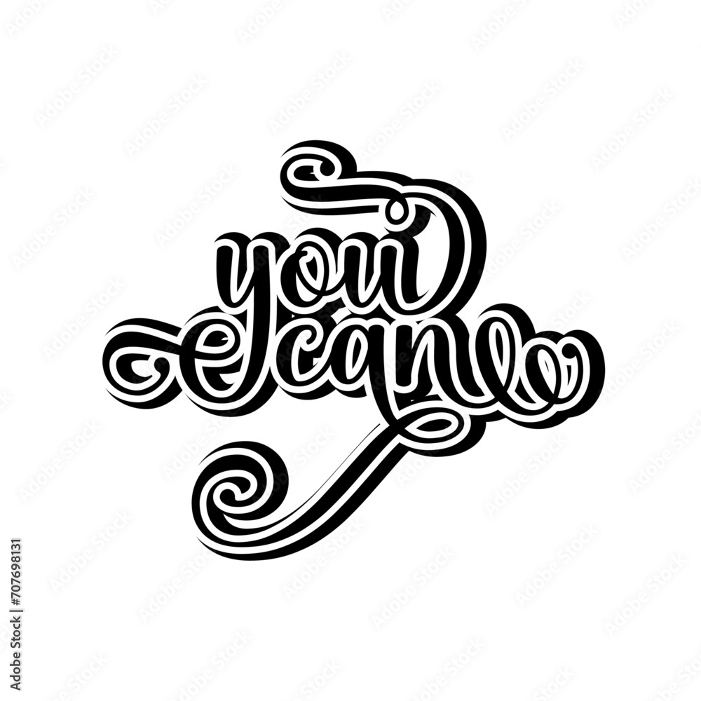 You can motivational Creative design quotes typography vector design You can motivational Creative design quotes typography vector design