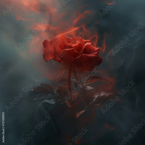 Red roses give a cold feeling when they are touched by horror.