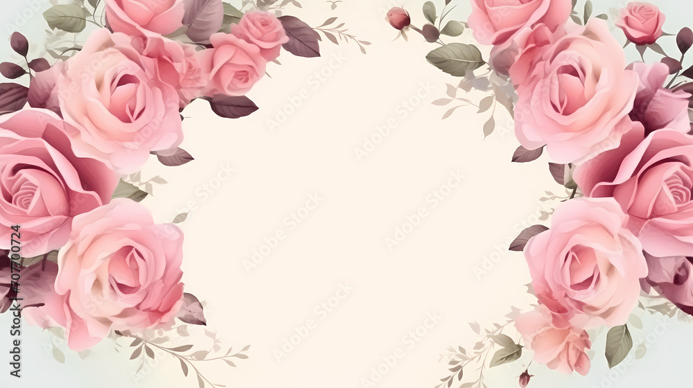 Flower composition background, decorative flower background pattern, floral border background Flower composition background, decorative flower background pattern, floral border background