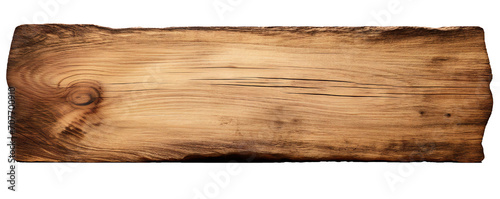 Piece of wood empty sign with transparent background Generative AI