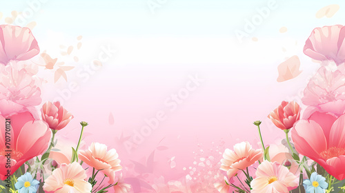 Flower composition background, decorative flower background pattern, floral border background