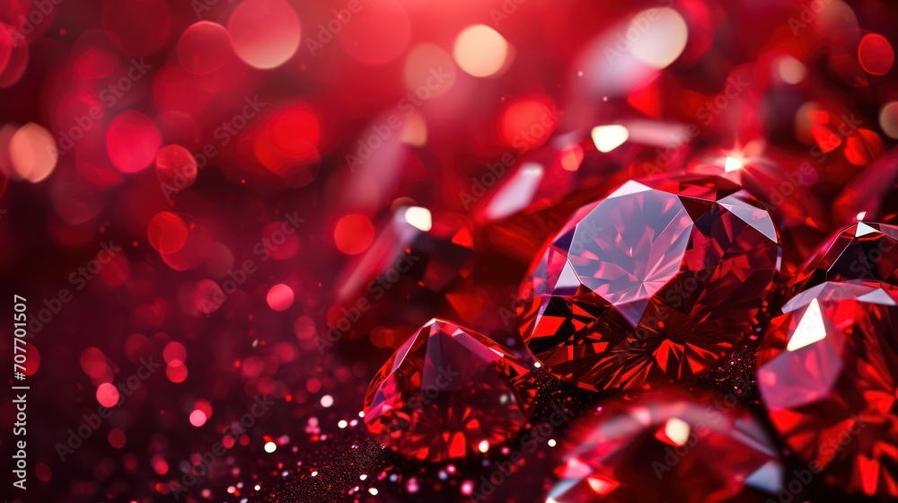 Seamless red ruby background with a radiant shine, showcasing a captivating texture Seamless red ruby background with a radiant shine, showcasing a captivating texture