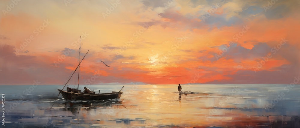 Fisherman, ships, boat, sea landscape: a set of oil paintings inspired by the beauty and diversity of the ocean Fisherman, ships, boat, sea landscape: a set of oil paintings inspired by the beauty and diversity of the ocean