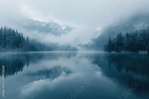 Natural Oggy Mountain Lake