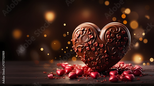 Vibrant Valentine's Day background with red hearts