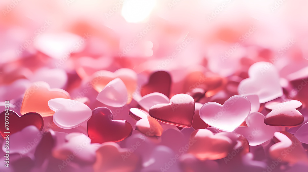 Vibrant Valentine's Day background with red hearts Vibrant Valentine's Day background with red hearts