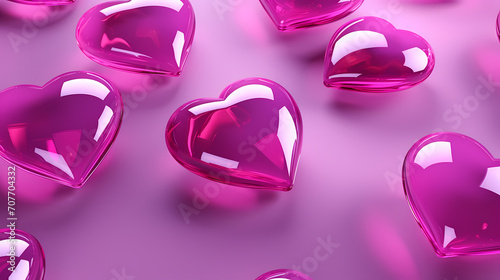 Vibrant Valentine's Day background with red hearts